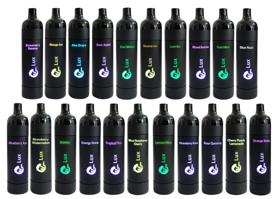 Lux 50mg Nicotine Rainbow LED Vape MSDS 21 รสผลไม้