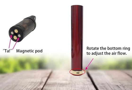 ระบบ Vape Pod แบบรีฟิลที่เปลี่ยนได้ Magnetic Pod Vape การไหลของอากาศที่ปรับได้